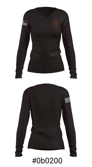 Women's Long Sleeve Vneck Shirt, SLP High School Gymnastics, Spirit Store, Teamtime, Team time, sublimation, custom sports apparel, team uniforms, spirit wear, spiritwear, sports uniforms, custom shirts, team store, custom team store, fundraiser sports, apparel fundraiser