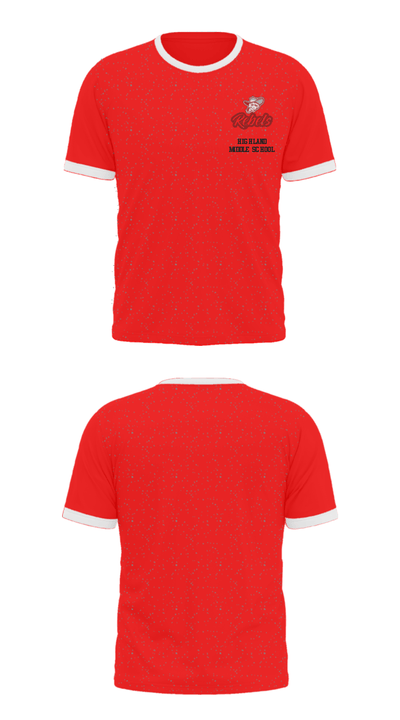 Highland Middle School 87917777 Short Sleeve Performance Shirt - 35