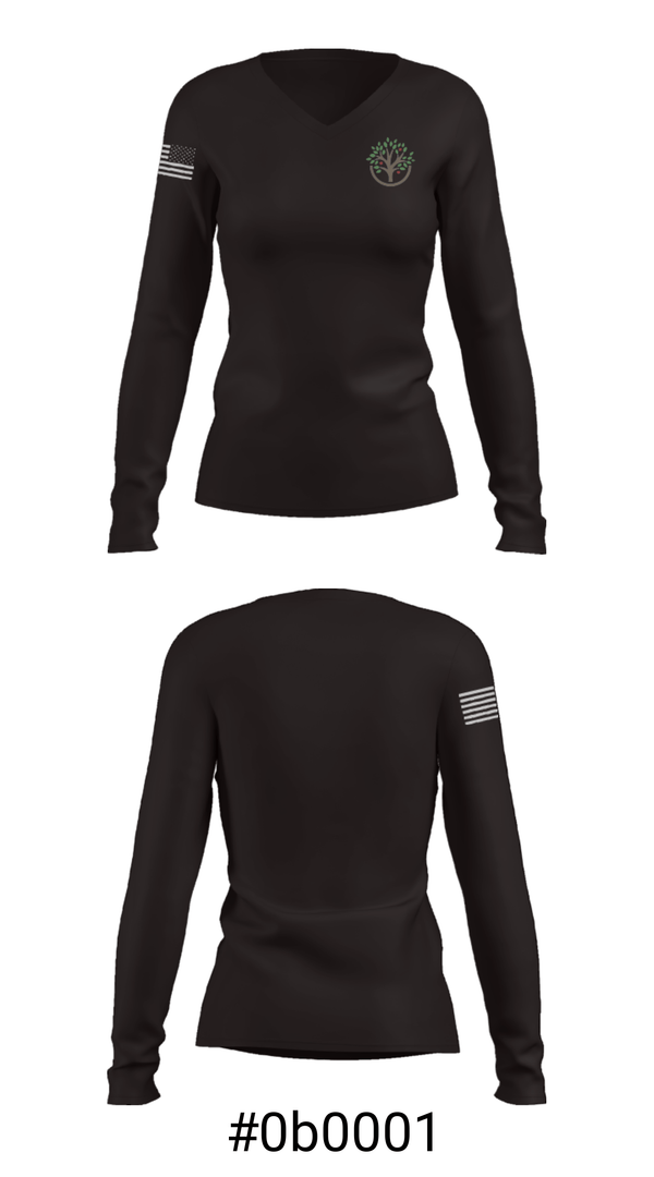 Women's Long Sleeve Vneck Shirt, Richard Allen Schools Fundraiser, Spirit Store, Teamtime, Team time, sublimation, custom sports apparel, team uniforms, spirit wear, spiritwear, sports uniforms, custom shirts, team store, custom team store, fundraiser sports, apparel fundraiser