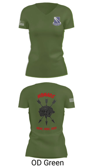 Women's Short Sleeve Vneck Shirt, , Army, Teamtime, Team time, sublimation, custom sports apparel, team uniforms, spirit wear, spiritwear, sports uniforms, custom shirts, team store, custom team store, fundraiser sports, apparel fundraiser