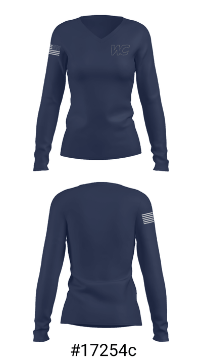 Willow Canyon High School Basketball 81698703 Women's Long Sleeve V-neck Shirt - 20