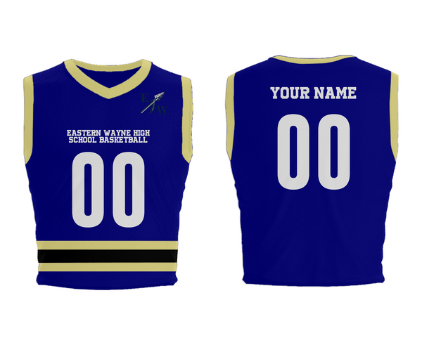 Mens Basketball Jersey, Eastern Wayne High School Basketball, Women's Basketball, Teamtime, Team time, sublimation, custom sports apparel, team uniforms, spirit wear, spiritwear, sports uniforms, custom shirts, team store, custom team store, fundraiser sports, apparel fundraiser