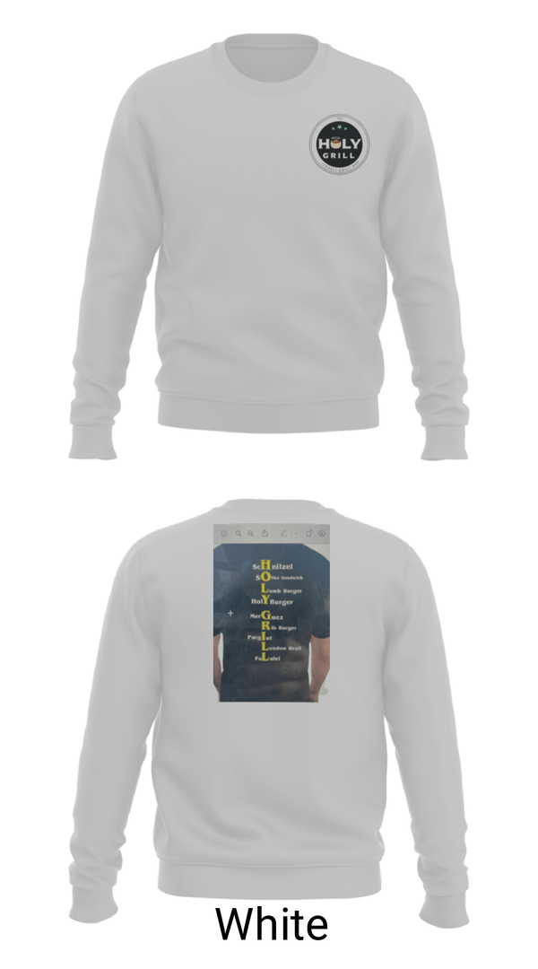 Crew Neck Sweatshirt, Holy Grill, , Teamtime, Team time, sublimation, custom sports apparel, team uniforms, spirit wear, spiritwear, sports uniforms, custom shirts, team store, custom team store, fundraiser sports, apparel fundraiser