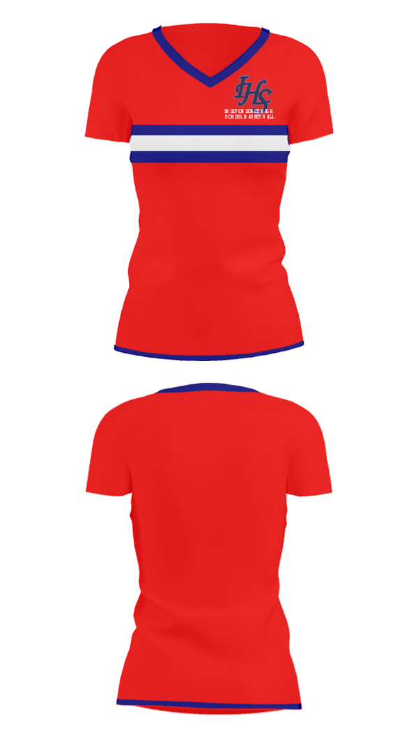 Women's Short Sleeve Vneck Shirt, Independence High School Basketball, Women's Basketball, Teamtime, Team time, sublimation, custom sports apparel, team uniforms, spirit wear, spiritwear, sports uniforms, custom shirts, team store, custom team store, fundraiser sports, apparel fundraiser