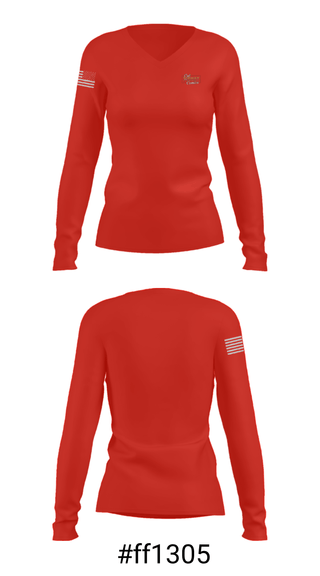 Women's Long Sleeve Vneck Shirt, Cut Throat Comics, , Teamtime, Team time, sublimation, custom sports apparel, team uniforms, spirit wear, spiritwear, sports uniforms, custom shirts, team store, custom team store, fundraiser sports, apparel fundraiser
