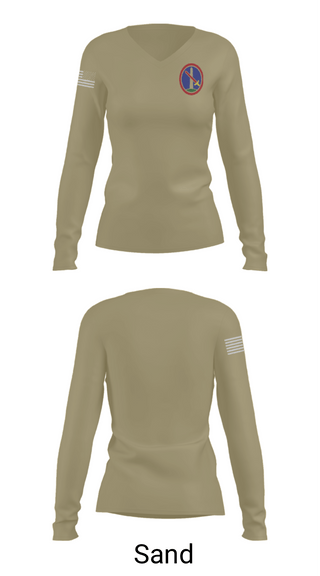 Women's Long Sleeve Vneck Shirt, MDW, Army, Teamtime, Team time, sublimation, custom sports apparel, team uniforms, spirit wear, spiritwear, sports uniforms, custom shirts, team store, custom team store, fundraiser sports, apparel fundraiser