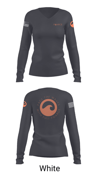 Women's Long Sleeve Vneck Shirt, Full Foarce, Spirit Store, Teamtime, Team time, sublimation, custom sports apparel, team uniforms, spirit wear, spiritwear, sports uniforms, custom shirts, team store, custom team store, fundraiser sports, apparel fundraiser