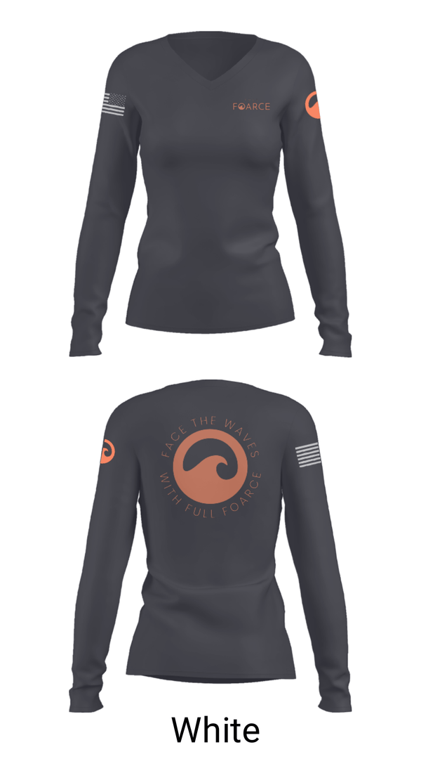 Women's Long Sleeve Vneck Shirt, Full Foarce, Spirit Store, Teamtime, Team time, sublimation, custom sports apparel, team uniforms, spirit wear, spiritwear, sports uniforms, custom shirts, team store, custom team store, fundraiser sports, apparel fundraiser