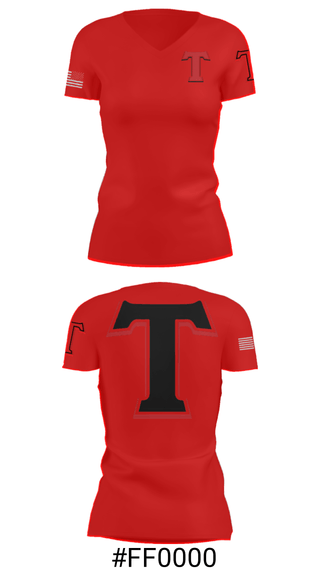 Women's Short Sleeve Vneck Shirt, Turner Middle School, Spirit Store, Teamtime, Team time, sublimation, custom sports apparel, team uniforms, spirit wear, spiritwear, sports uniforms, custom shirts, team store, custom team store, fundraiser sports, apparel fundraiser