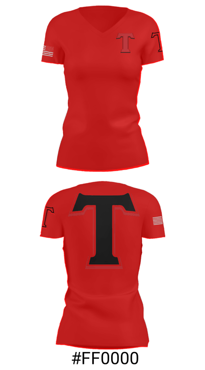 Turner Middle School 81161179 Women's Short Sleeve V-neck Shirt - 21
