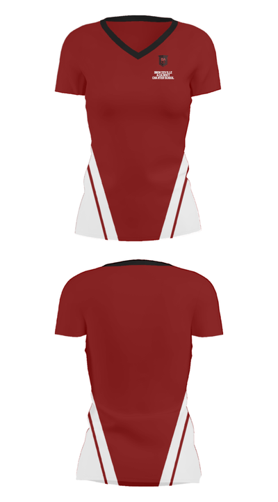 Bronzeville Academy Charter School 80943631 Women's Short Sleeve V-neck Shirt - 35