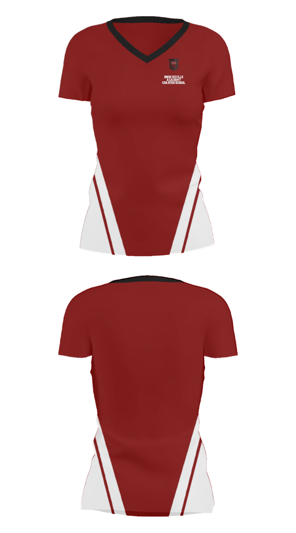 Women's Short Sleeve Vneck Shirt, Bronzeville Academy Charter School, Spirit Store, Teamtime, Team time, sublimation, custom sports apparel, team uniforms, spirit wear, spiritwear, sports uniforms, custom shirts, team store, custom team store, fundraiser sports, apparel fundraiser