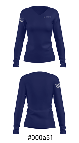 Women's Long Sleeve Vneck Shirt, Blessed Virgin Mary School, Spirit Store, Teamtime, Team time, sublimation, custom sports apparel, team uniforms, spirit wear, spiritwear, sports uniforms, custom shirts, team store, custom team store, fundraiser sports, apparel fundraiser