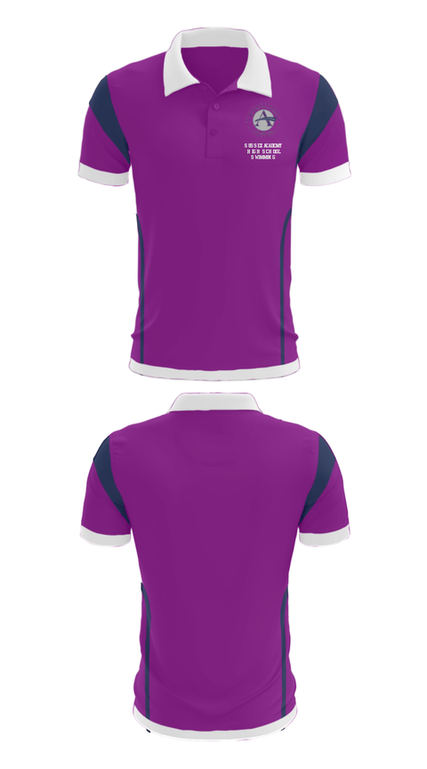 Short Sleeve Performance Polo, Sussex Academy High School Swimming, Swimming, Teamtime, Team time, sublimation, custom sports apparel, team uniforms, spirit wear, spiritwear, sports uniforms, custom shirts, team store, custom team store, fundraiser sports, apparel fundraiser