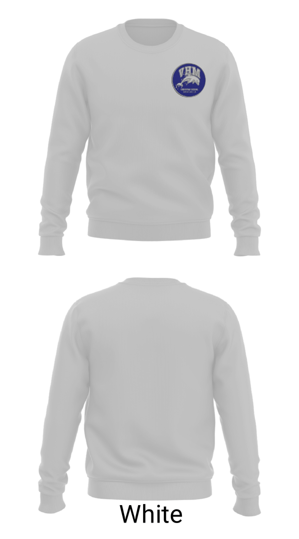 Crew Neck Sweatshirt, Vhm Christian School Basketball, Men's Basketball, Teamtime, Team time, sublimation, custom sports apparel, team uniforms, spirit wear, spiritwear, sports uniforms, custom shirts, team store, custom team store, fundraiser sports, apparel fundraiser