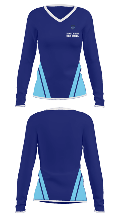 Hunter Huss High School 29740394 Women's Long Sleeve V-neck Shirt - 24
