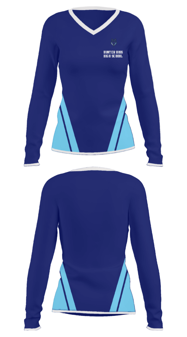 Women's Long Sleeve Vneck Shirt, Hunter Huss High School, Wrestling, Teamtime, Team time, sublimation, custom sports apparel, team uniforms, spirit wear, spiritwear, sports uniforms, custom shirts, team store, custom team store, fundraiser sports, apparel fundraiser