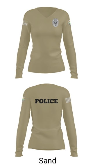 Women's Long Sleeve Vneck Shirt, , Police, Teamtime, Team time, sublimation, custom sports apparel, team uniforms, spirit wear, spiritwear, sports uniforms, custom shirts, team store, custom team store, fundraiser sports, apparel fundraiser