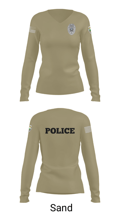 TAYLORSVILLE POLICE DEPARTMENT 5910107 Women's Long Sleeve V-neck Shirt - 47