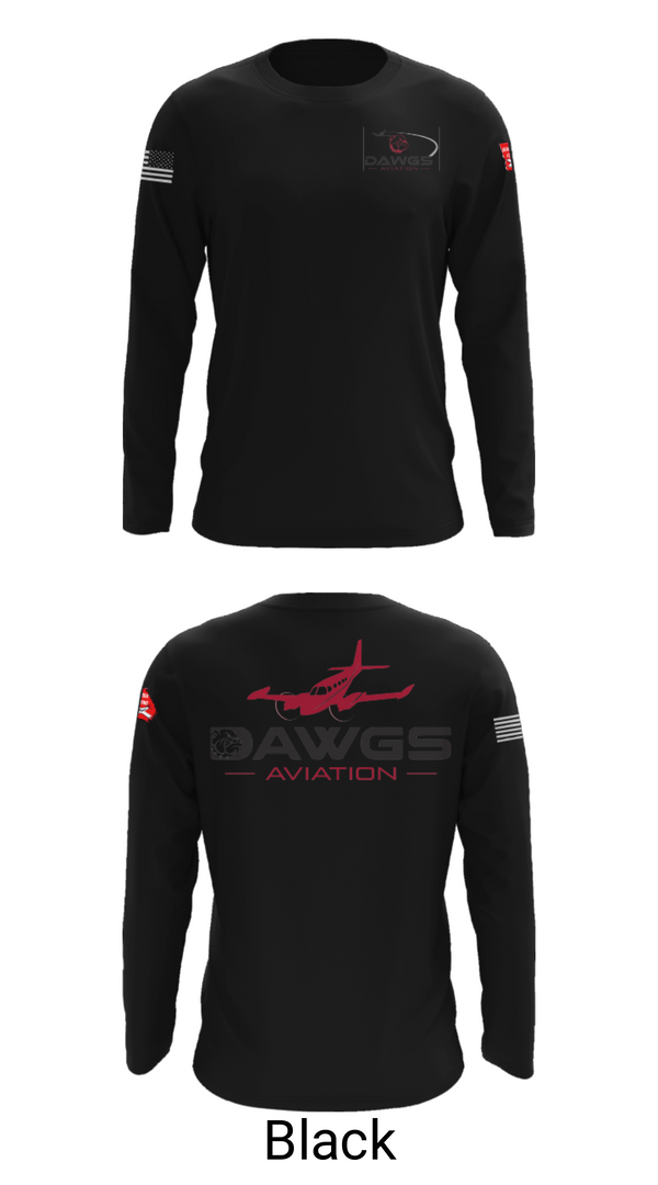 Long Sleeve Performance Shirt, Dawgs Aviation, , Teamtime, Team time, sublimation, custom sports apparel, team uniforms, spirit wear, spiritwear, sports uniforms, custom shirts, team store, custom team store, fundraiser sports, apparel fundraiser