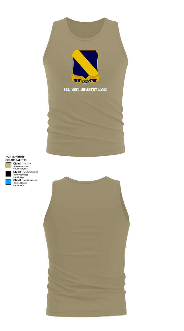 Tank Top, Fco 51st infantry LRSU, , Teamtime, Team time, sublimation, custom sports apparel, team uniforms, spirit wear, spiritwear, sports uniforms, custom shirts, team store, custom team store, fundraiser sports, apparel fundraiser