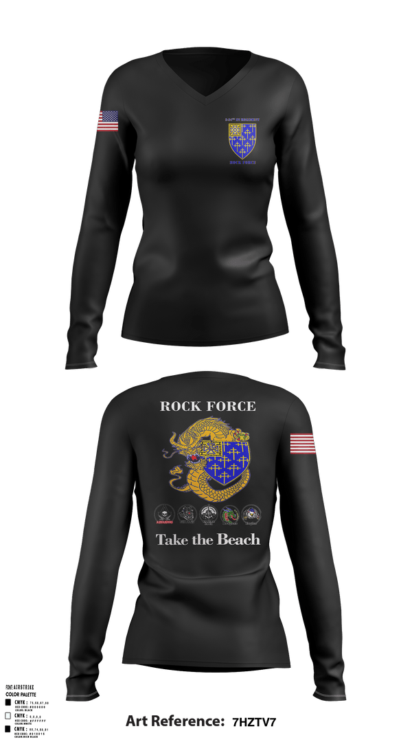 Women's Long Sleeve Vneck Shirt, 3rd Battalion, 34th Infantry Regiment, Army, Teamtime, Team time, sublimation, custom sports apparel, team uniforms, spirit wear, spiritwear, sports uniforms, custom shirts, team store, custom team store, fundraiser sports, apparel fundraiser