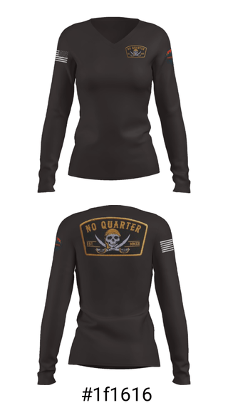 Women's Long Sleeve Vneck Shirt, , Marines, Teamtime, Team time, sublimation, custom sports apparel, team uniforms, spirit wear, spiritwear, sports uniforms, custom shirts, team store, custom team store, fundraiser sports, apparel fundraiser