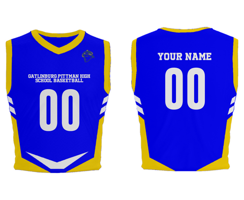 Mens Basketball Jersey, Gatlinburg-Pittman High School Basketball, Women's Basketball, Teamtime, Team time, sublimation, custom sports apparel, team uniforms, spirit wear, spiritwear, sports uniforms, custom shirts, team store, custom team store, fundraiser sports, apparel fundraiser