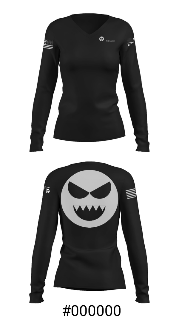 Women's Long Sleeve Vneck Shirt, UGA, , Teamtime, Team time, sublimation, custom sports apparel, team uniforms, spirit wear, spiritwear, sports uniforms, custom shirts, team store, custom team store, fundraiser sports, apparel fundraiser