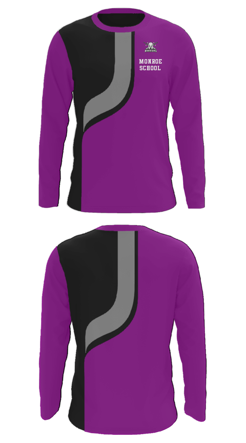 Long Sleeve Performance Shirt, Monroe School, Spirit Store, Teamtime, Team time, sublimation, custom sports apparel, team uniforms, spirit wear, spiritwear, sports uniforms, custom shirts, team store, custom team store, fundraiser sports, apparel fundraiser