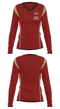 Georgia Spartans Basketball 36672307 Women's Long Sleeve V-neck Shirt - 35