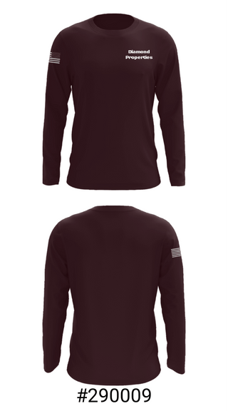 Long Sleeve Performance Shirt, Diamond Properties, Men's Basketball, Teamtime, Team time, sublimation, custom sports apparel, team uniforms, spirit wear, spiritwear, sports uniforms, custom shirts, team store, custom team store, fundraiser sports, apparel fundraiser