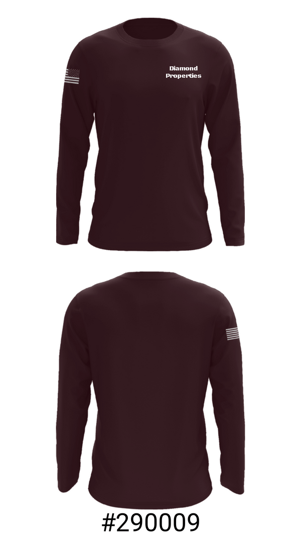 Long Sleeve Performance Shirt, Diamond Properties, Men's Basketball, Teamtime, Team time, sublimation, custom sports apparel, team uniforms, spirit wear, spiritwear, sports uniforms, custom shirts, team store, custom team store, fundraiser sports, apparel fundraiser