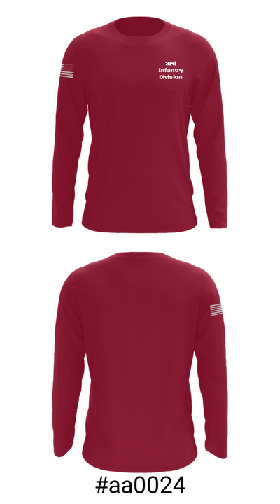 3rd Infantry Division 96922607 Long Sleeve Performance Shirt - 3