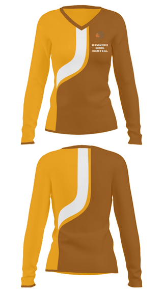 Women's Long Sleeve Vneck Shirt, Agawam High School Basketball, Men's Basketball, Teamtime, Team time, sublimation, custom sports apparel, team uniforms, spirit wear, spiritwear, sports uniforms, custom shirts, team store, custom team store, fundraiser sports, apparel fundraiser