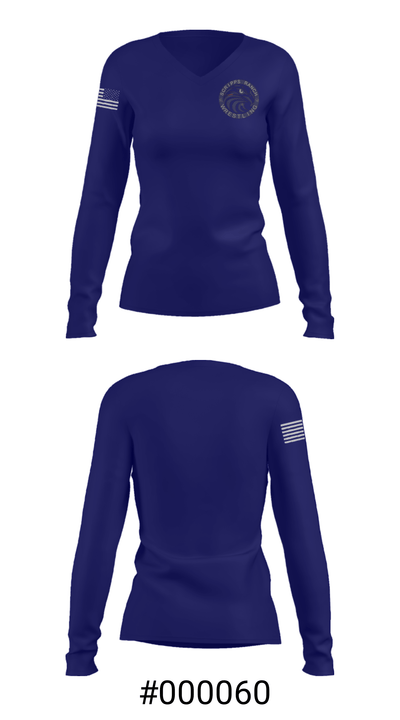 Scripps Ranch High School Wrestling 71222624 Women's Long Sleeve V-neck Shirt - 20