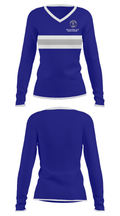 Conrad Weiser High School Bowling 73334163 Women's Long Sleeve V-neck Shirt - 32