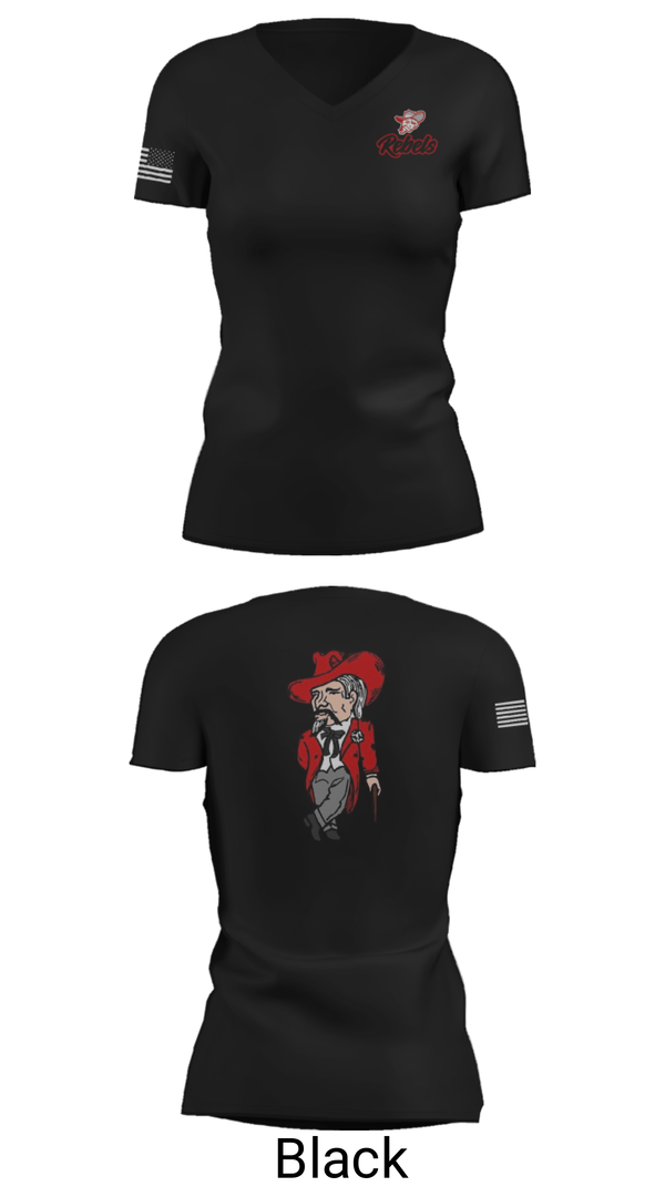 Women's Short Sleeve Vneck Shirt, Highland Middle School, Spirit Store, Teamtime, Team time, sublimation, custom sports apparel, team uniforms, spirit wear, spiritwear, sports uniforms, custom shirts, team store, custom team store, fundraiser sports, apparel fundraiser