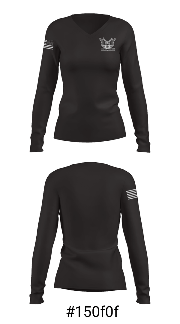 Women's Long Sleeve Vneck Shirt, GoonSquad, Wrestling, Teamtime, Team time, sublimation, custom sports apparel, team uniforms, spirit wear, spiritwear, sports uniforms, custom shirts, team store, custom team store, fundraiser sports, apparel fundraiser
