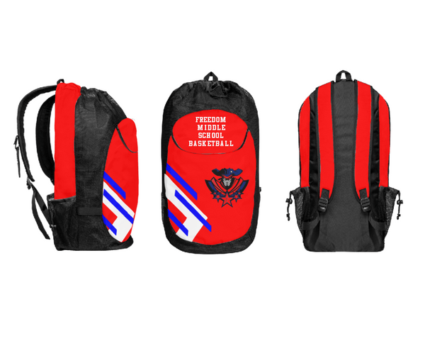 Gear Bag, Freedom Middle School Basketball, Men's Basketball, Teamtime, Team time, sublimation, custom sports apparel, team uniforms, spirit wear, spiritwear, sports uniforms, custom shirts, team store, custom team store, fundraiser sports, apparel fundraiser