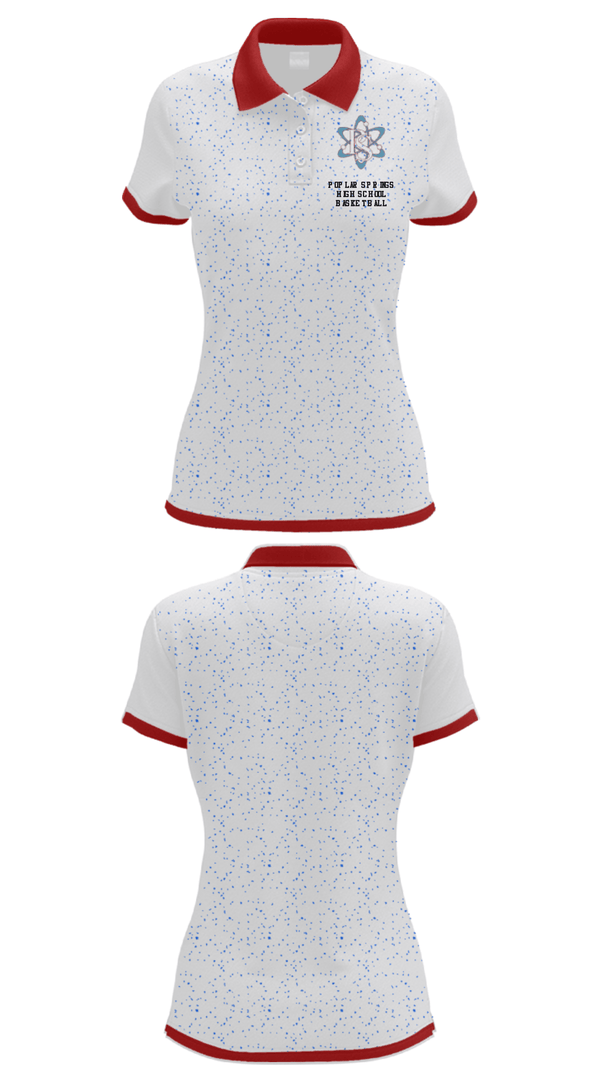 Women's Short Sleeve Performance Polo, Poplar Springs High School Basketball, Women's Basketball, Teamtime, Team time, sublimation, custom sports apparel, team uniforms, spirit wear, spiritwear, sports uniforms, custom shirts, team store, custom team store, fundraiser sports, apparel fundraiser