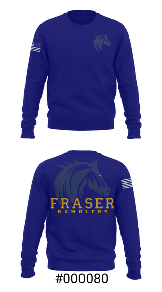 Crew Neck Sweatshirt, Frazer High School, Spirit Store, Teamtime, Team time, sublimation, custom sports apparel, team uniforms, spirit wear, spiritwear, sports uniforms, custom shirts, team store, custom team store, fundraiser sports, apparel fundraiser