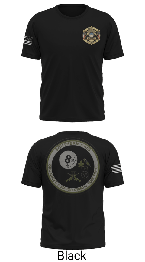 Short Sleeve Performance Shirt, Southern Ohio Organized and Major Crimes Task Force, Police, Teamtime, Team time, sublimation, custom sports apparel, team uniforms, spirit wear, spiritwear, sports uniforms, custom shirts, team store, custom team store, fundraiser sports, apparel fundraiser