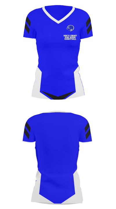 North Forney High School Basketball 14770415 Women's Short Sleeve V-neck Shirt - 25
