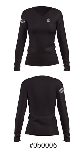 Women's Long Sleeve Vneck Shirt, Social Circle Middle School, Spirit Store, Teamtime, Team time, sublimation, custom sports apparel, team uniforms, spirit wear, spiritwear, sports uniforms, custom shirts, team store, custom team store, fundraiser sports, apparel fundraiser