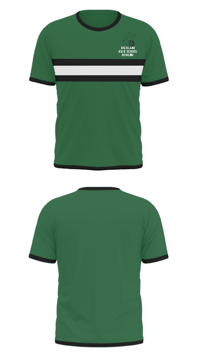 Highland High School Bowling 44763989 Short Sleeve Performance Shirt - 22