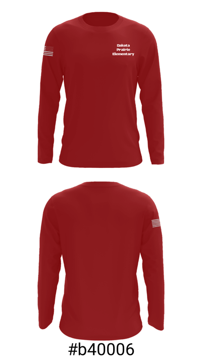 Dakota Prairie Elementary 89941740 Long Sleeve Performance Shirt - 18