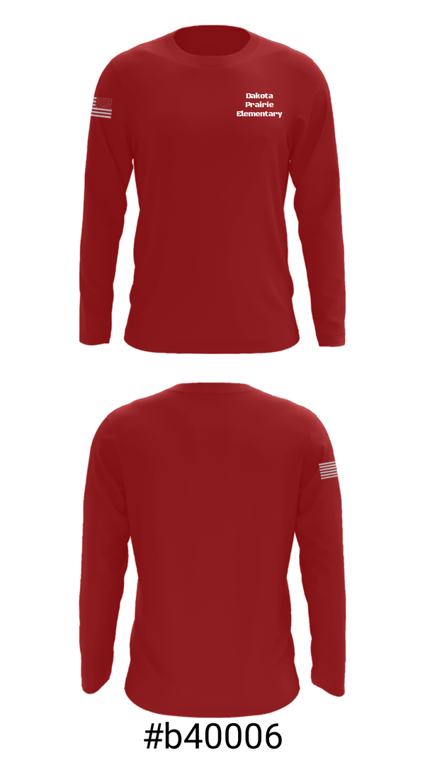 Long Sleeve Performance Shirt, Dakota Prairie Elementary, Spirit Store, Teamtime, Team time, sublimation, custom sports apparel, team uniforms, spirit wear, spiritwear, sports uniforms, custom shirts, team store, custom team store, fundraiser sports, apparel fundraiser