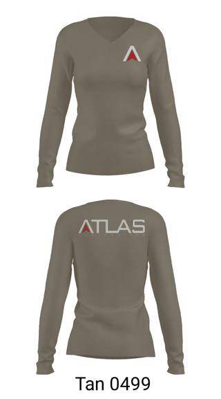 Women's Long Sleeve Vneck Shirt, , Army, Teamtime, Team time, sublimation, custom sports apparel, team uniforms, spirit wear, spiritwear, sports uniforms, custom shirts, team store, custom team store, fundraiser sports, apparel fundraiser