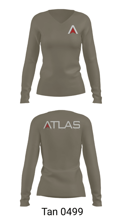 ATLAS 52779746 Women's Long Sleeve V-neck Shirt - 39